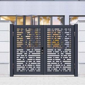 China Automated Ornamental Wrought Iron Gates Decorative Aluminum Driveway Gates on sale