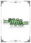 Mini Smoking Bong Green Helix Oil Burner Tube Clear Ball Head