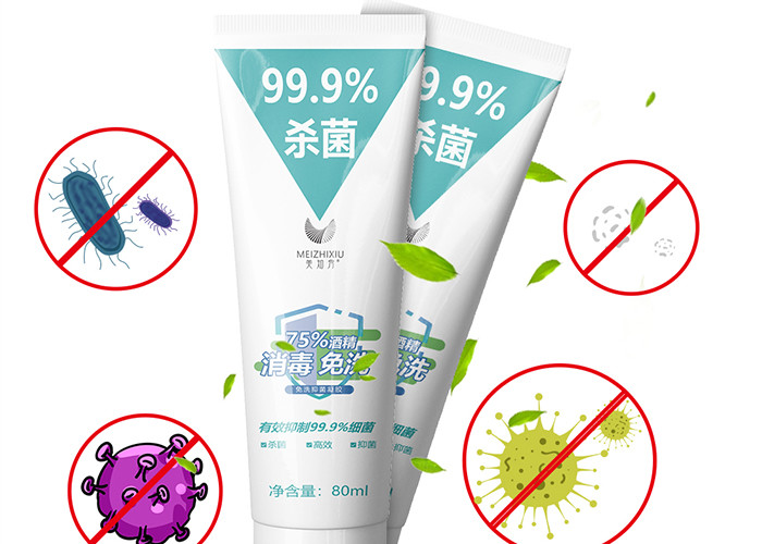 Quick Drying Wash Free Instant Hand Sanitizer With 75% Alcohol Non - Irritating Disinfectant Gel
