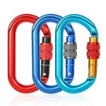 Industrial Applications 25kN Round Aluminum Locking Carabiner Clip with Snap