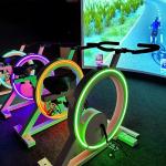 Outdoor Interactive Bike Game Dynamic Exercise Bike With Interactive Games