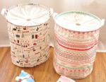 Dirty Cloth Organizer Foldable Laundry Basket 41*33cm Jute Receive Basket