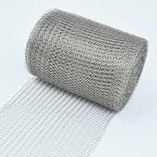 Silver Stainless Steel Knitted Wire Mesh Roll 100mm - 600mm 30m - 100m Length 99
