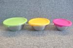 6pcs kitchen mixing bowl set big capacity stainless steel salad baking bowl high