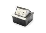 Double Positions Germany Standard Socket Pop Up Floor Outlet 132*132*65mm