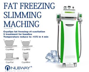 Wholesale 5 handles working simultaneously cryo + rf + cavitation cryolipolysis cool shape machine from china suppliers