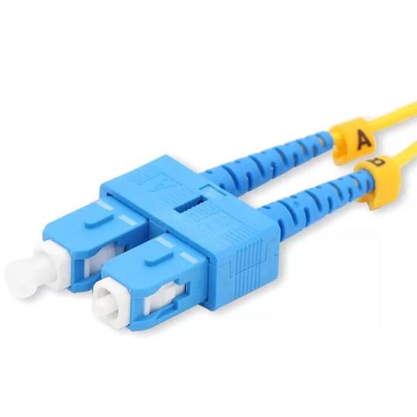 Yellow 9/125 Single Mode Duplex SC/UPC-SC/UPC Fiber Optic Patch Cord with FC Connector