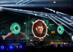 Gray Black white 3D Pepperscrim Transparent Holographic Screen For Stage