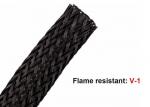 Solid Polyster Electrical Braided Sleeving 8mm High Density For Auto Wire