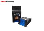 Color Printing Foil Coffee Bags With Valve Aluminum Foil Flat Bottom Custom Size