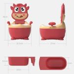 Dark Green Cow Carton Pattern Baby Training Potty Acceptable Customized Logo