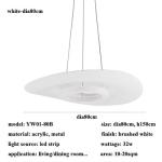 Modern Round Aluminum Led Pendant Lights For Living Room Dining Room LED
