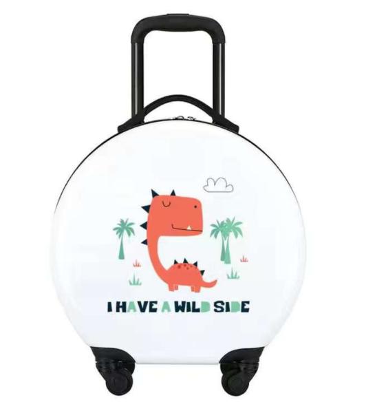 Fashion Design Customized Round Shape Kids 18 Inch Trolley Bags Cute Children