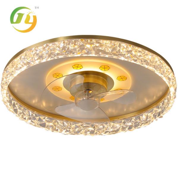 New Chinese Style All Copper Fan Lamp Bedroom Light Luxury Living Room Ceiling