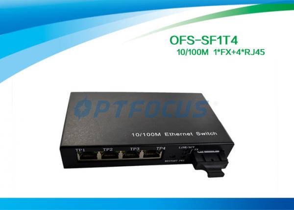 Quality 1310nm 20KM SC Optical Fiber Switch , 10Mbps / 100Mbps Switch 12G Single Mode Fiber for sale