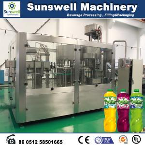 China Automatic 3 In 1 Hot Filling Machine , PET Bottle Juice Filling Line on sale
