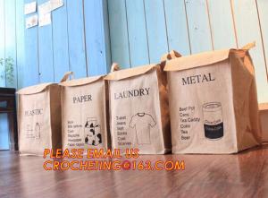 Wholesale Fashion linen collapsible toys jute storage basket,OEM Foldable Laundry Basket Gift Jute Storage Basket For Clothes from china suppliers