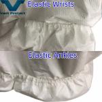 Hypo-Allergenic Fabric White Hooded Breathable Disposable Micro Film Suit with