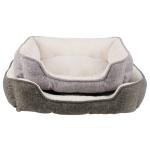 Linen Plush Pet Bed Cushion Luxury Modern Pet Dog Bed Bite Resistance
