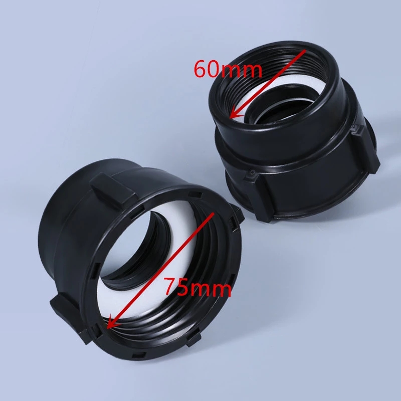 DN50 Adapter 75MM Coarse Thread To 2INCH Silver Grey IBC Tank Fitting Garden Connector