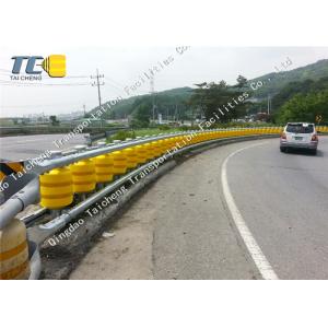EVA PU Polyurethane Rolling Crash Barrier , Expressway Steel Beam Guardrail