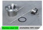 STAINLESS STEEL SOUNDING PIPE HEAD FOR SHIP'S BOW TIP CABIN, STAINLESS STEEL