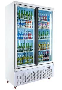 Wholesale Freser Upright Display Freezer , 1000L Double Door Coke Fridge from china suppliers