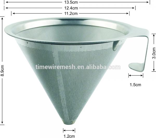 Customized Logo Stainless Steel Coffee Filter For Making 1-4 Cups