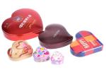 Heart Shape Gift Tin Box Packaging Glossy Printing Embossed Logo