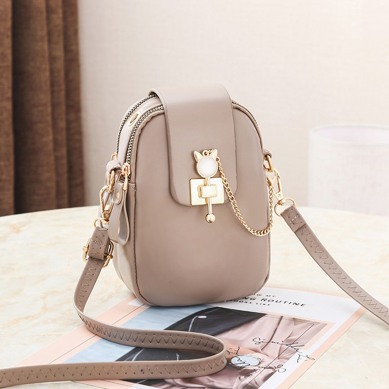2024 Phone Women Leather Bag Lady Style with Crossbody Design and Pearl Tassel Detail