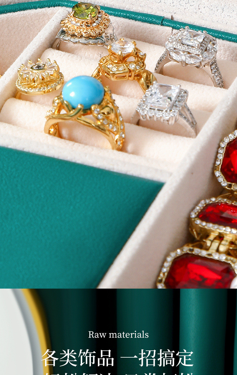 CHINESE STYLE HAND DECORATION BOX HIGH-GRADE JEWELRY BOX LARGE CAPACITY WATERPROOF PORTABLE JEWELRY BOX HOUSEHOLD MULTI-