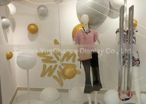 Wholesale Christmas Window Display Decorations Foam Balls With Gold / Silver Glitter Surface from china suppliers