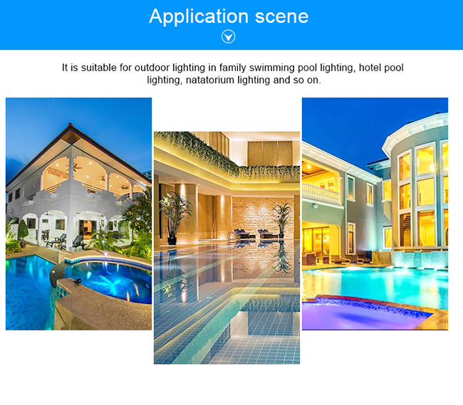 High Power 18X3W RGB Color Waterproof IP68 Ground Swimming Pool Lights 12V Input