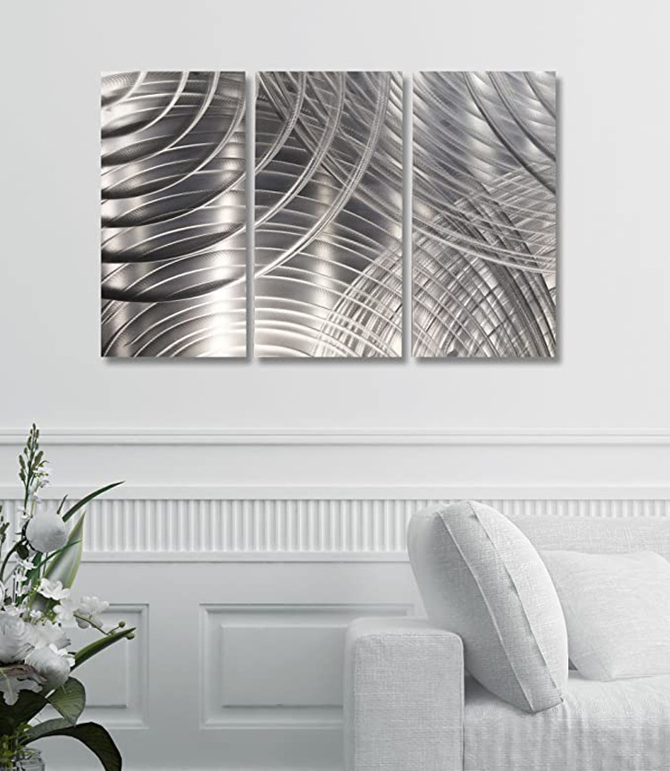 polish stainless steel brushed finish etching pattern laser process for dining room/wall decor for living room