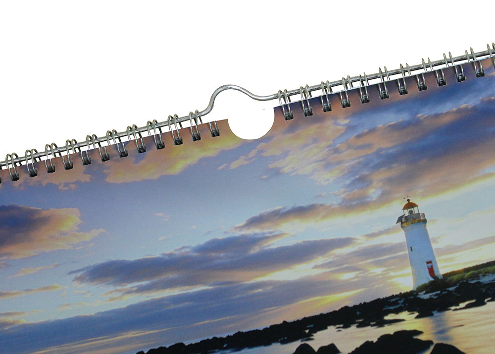 Colorful Beautiful Custom Paper Wall Calendars One Hole Drilled For Home Decoration