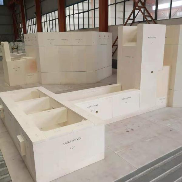 SiC Content % 0.03% AZS 33WS 41WS 33PT Fused Cast Refractory Brick for Frit