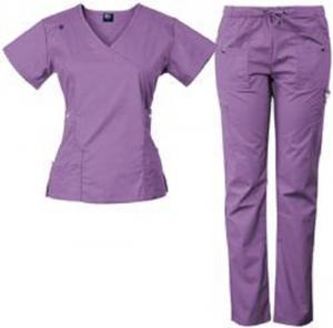 China factory custom logo solid color scrub top and pants stretch scrub uniform nursing sets on sale