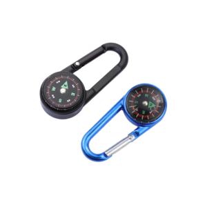 Wholesale Aluminum Carabiner Snap Hook with a Compass Outdoor Camping Hiking Multifunctional snap from china suppliers