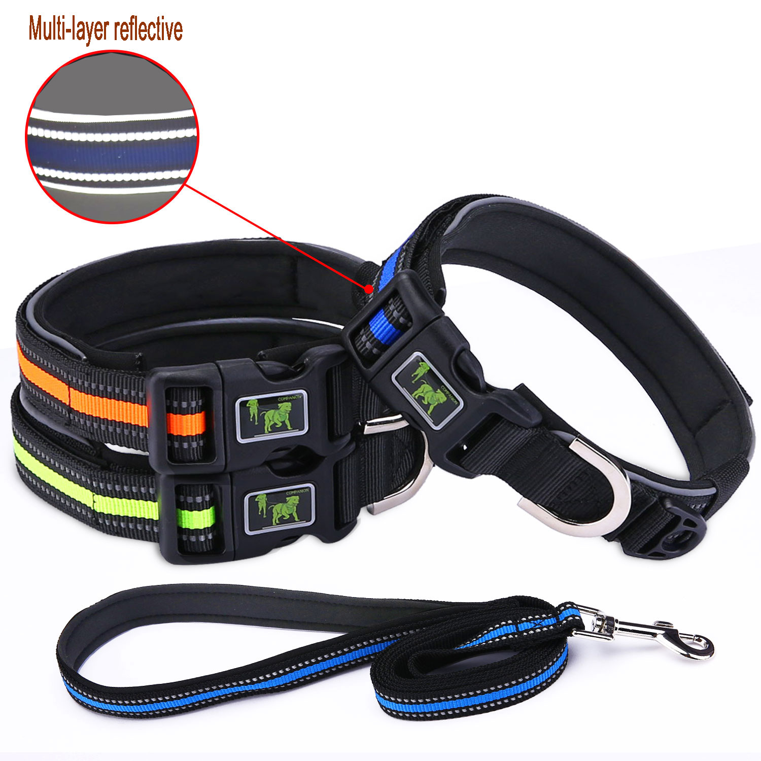 OEM Custom Reflective Dog Collars