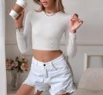 Low Moq Clothing Manufacturer Women'S Sexy Backless Cropped Slim Fit Knit Long