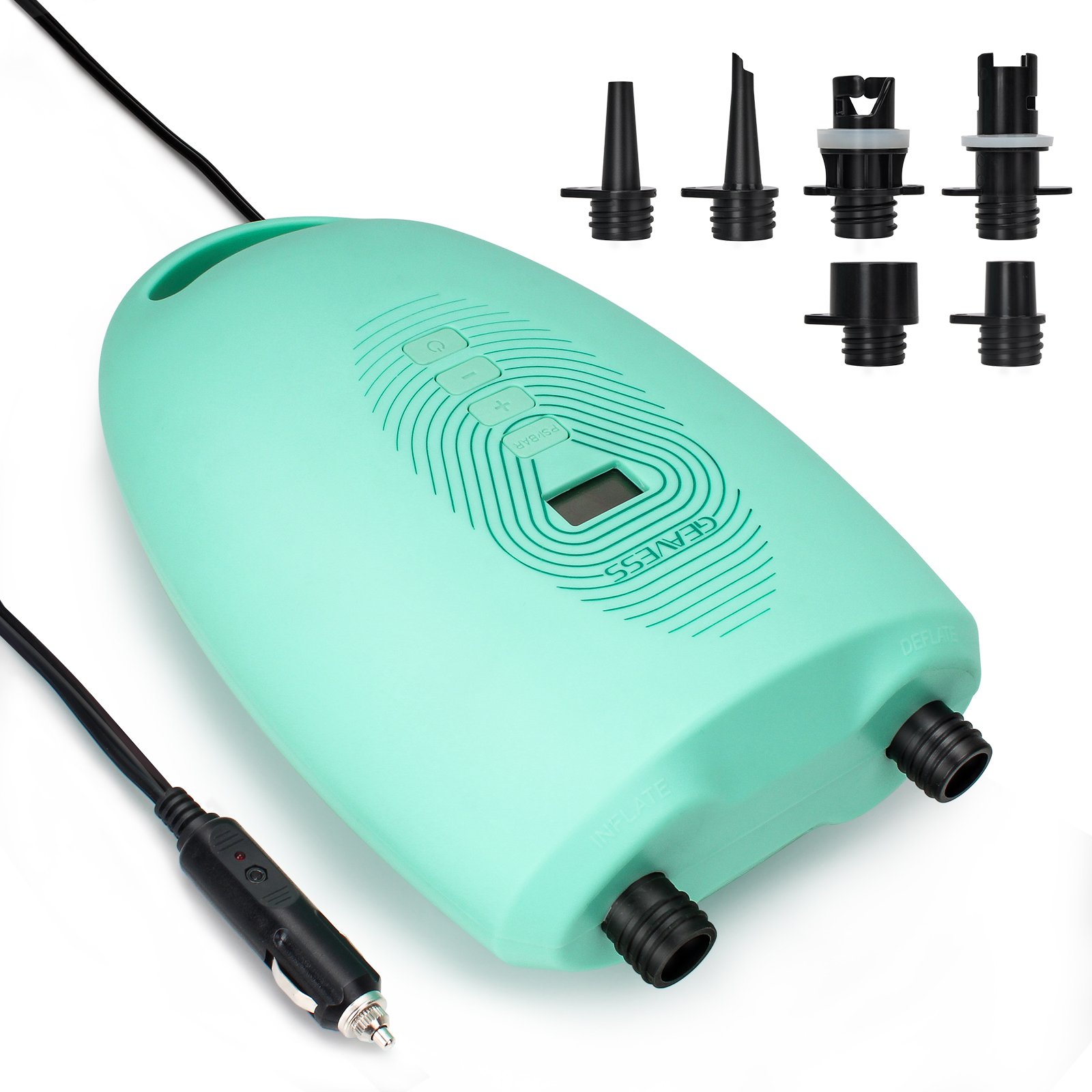 Portable Electric Air Pump for Marine Inflatables Green Lakes Rivers Occasion Powerful