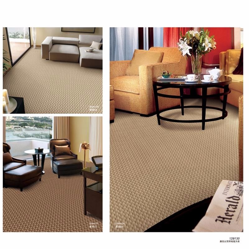Machine tuft striped pattern cut pile blending carpet for star hotel