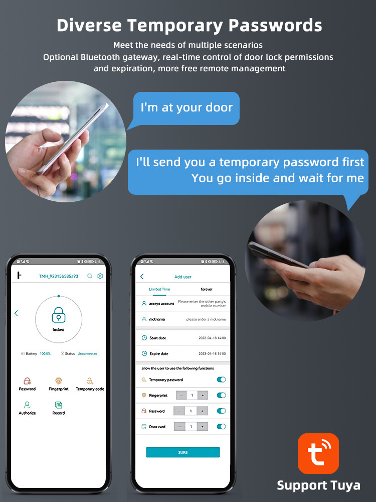 Keyless Digital Smart Door Locks Keypad Biometric Fingerprint