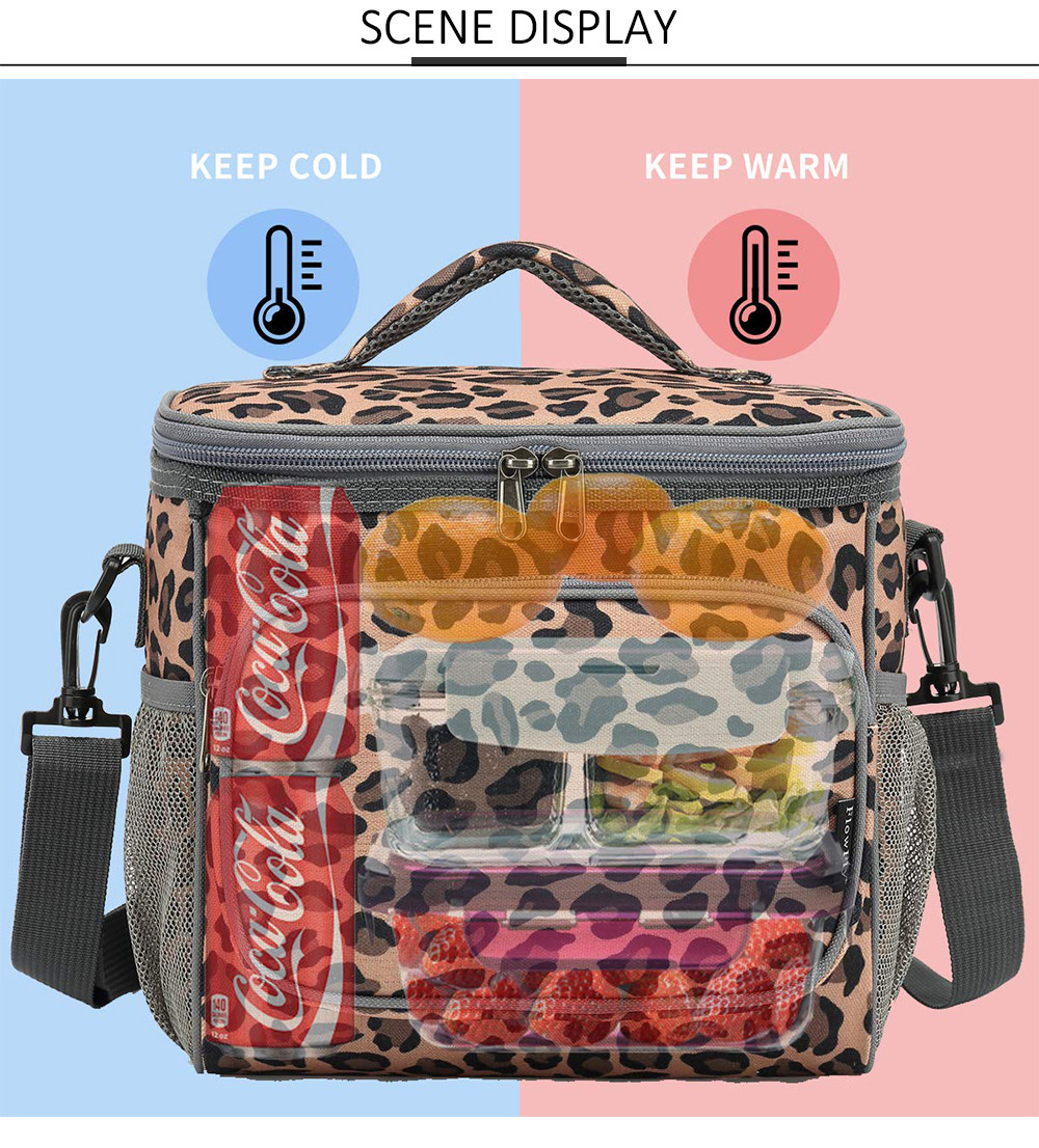 Large Leakproof Lunch Cooling Box with Strap for Work, School, Outdoor