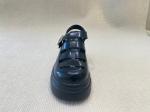 Belt Buckle Braided Black Platform Sandals Bowhead Hollow Out And Foam Outsole