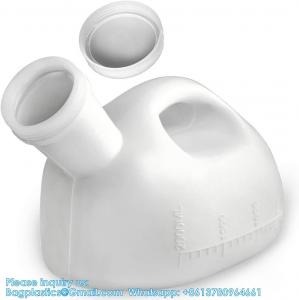 China Urinals For Men Portable Male Urinal With Lid 2000 Ml/66 Oz Large Capacity Urine Cups For Hospital Incontinence on sale