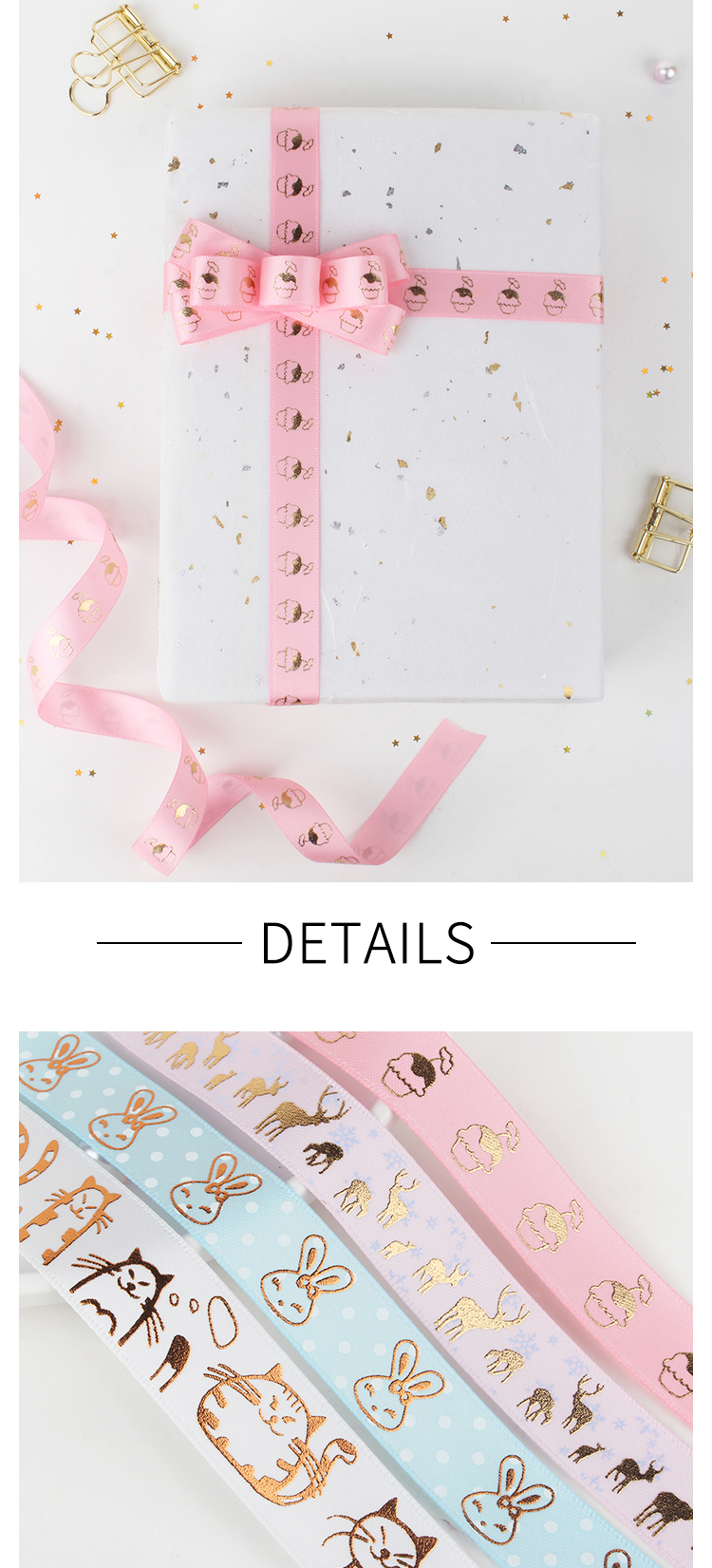 Support Custom Valentine Wedding Print Ribbon Roll Polyester Satin Ribbon Belt