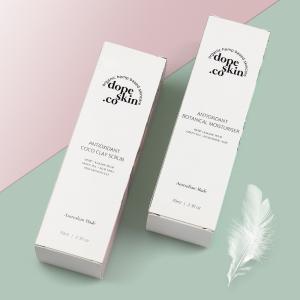 China Custom 350gsm C1S Paper Skincare Box Packaging Glossy Lamination Printed Folded Box on sale