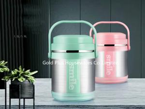 Wholesale Adults soup food container for school vacuum seal metal style 3 layer food container jar BPA free food jar for picnic from china suppliers