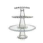 1-3 cake stand set eco-friendly lead-free crystal transparent dome glass cake